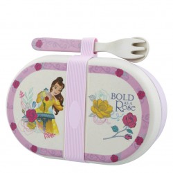 Belle Organic Bamboo Snack Box with Cutlery Set
