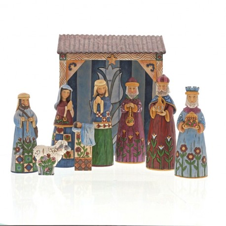Folklore Nativity 9 Pc Set Folklore by Jim Shore