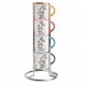 Set 4 espresso cups 90ml with metal rack