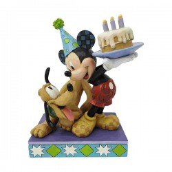 Pluto and Mickey Birthday Figurine