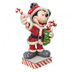 Mickey Mouse with Candy Canes Figurine