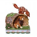 Unlikely Friends - Fox and Hound Log Figurine