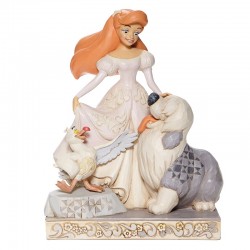 Spirited Siren - White Woodland Ariel Figurine -