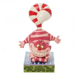 Candy Cane Cheer - Cheshire Cat Cane Tail Figurine