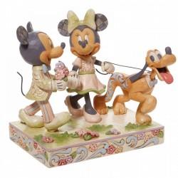 Spring Mickey, Minnie and Pluto Figurine