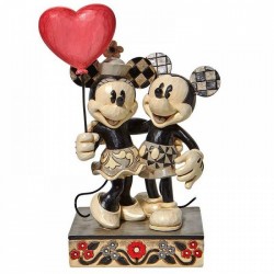 Mickey and Minnie Heart Figurine