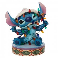 Stitch Wrapped in Lights Figurine